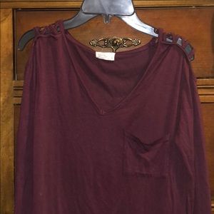 Maroon Long Sleeve Tee